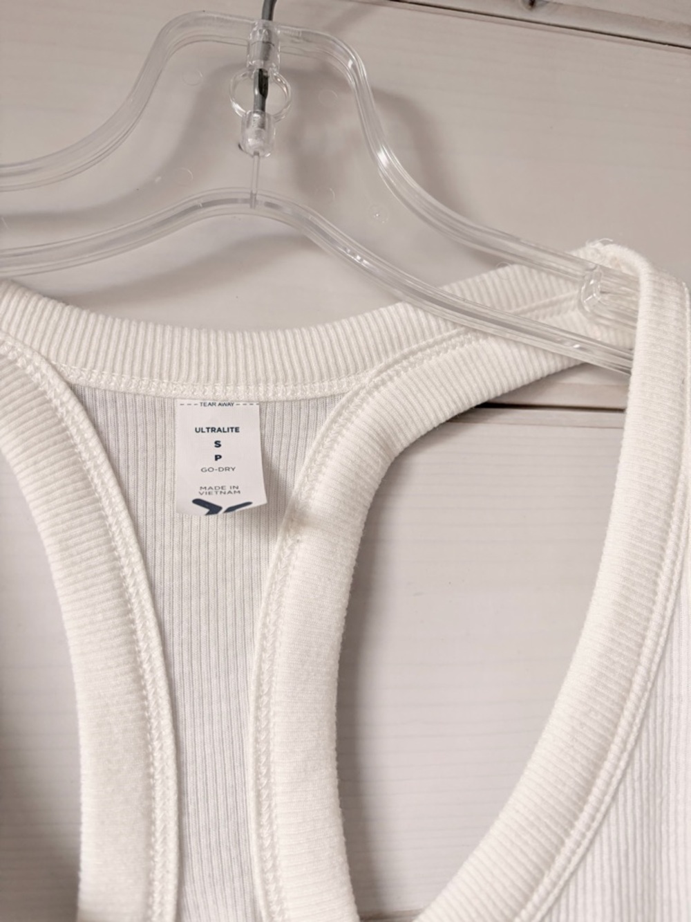 GAP White Ribbed Racerback Tank - Picture 2 of 2
